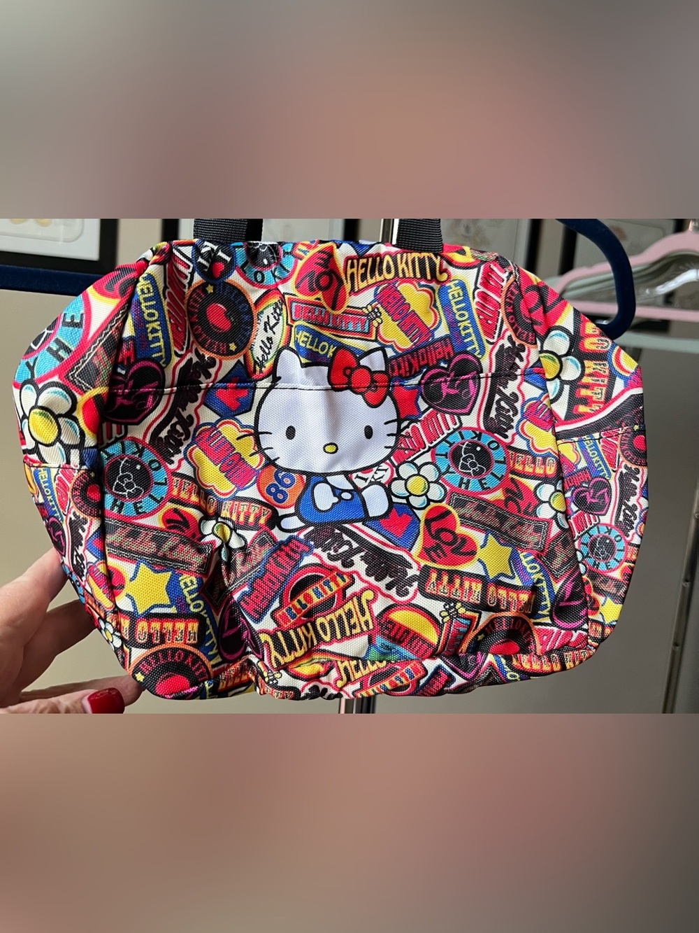 Hello Kitty New Red Pink Blue Graphic Kids Insulated Lunch Tote